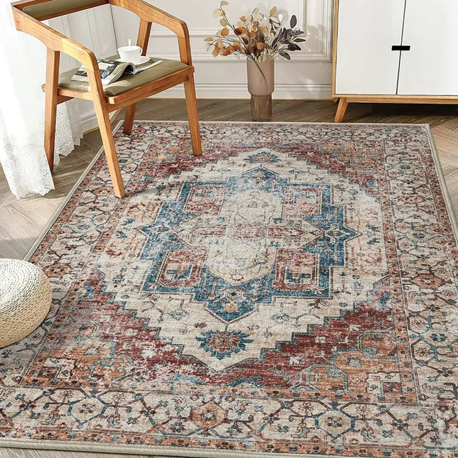 Wohnzimmer Teppich im orientalischen Vintage-Stil