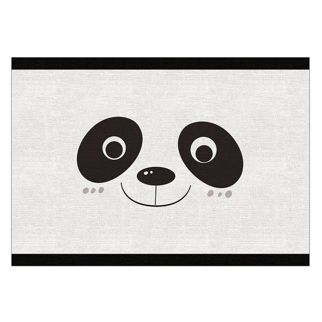 Kinderteppich mit fröhlichem Panda Gesicht