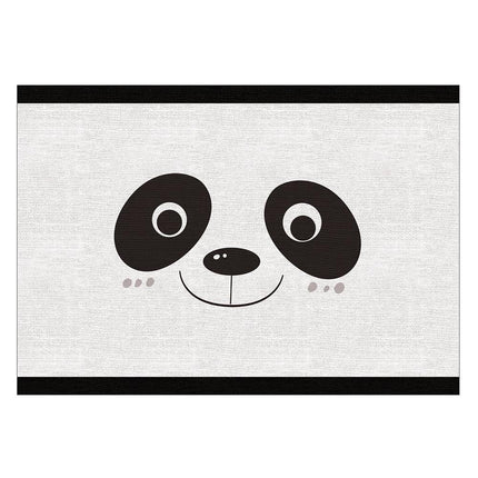 Kinderteppich mit fröhlichem Panda Gesicht