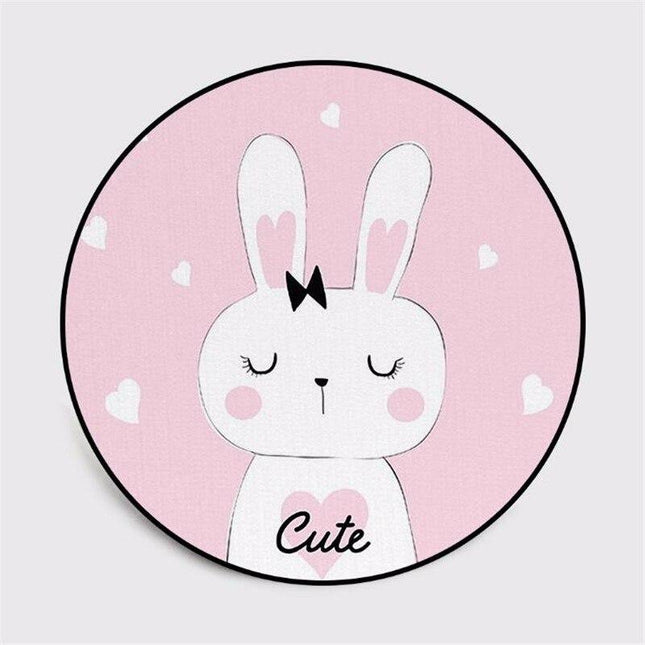 Süßer runder Teppich Hase Mädchen