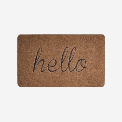 Saugfähige Eingangsmatte 'hello' in Grau