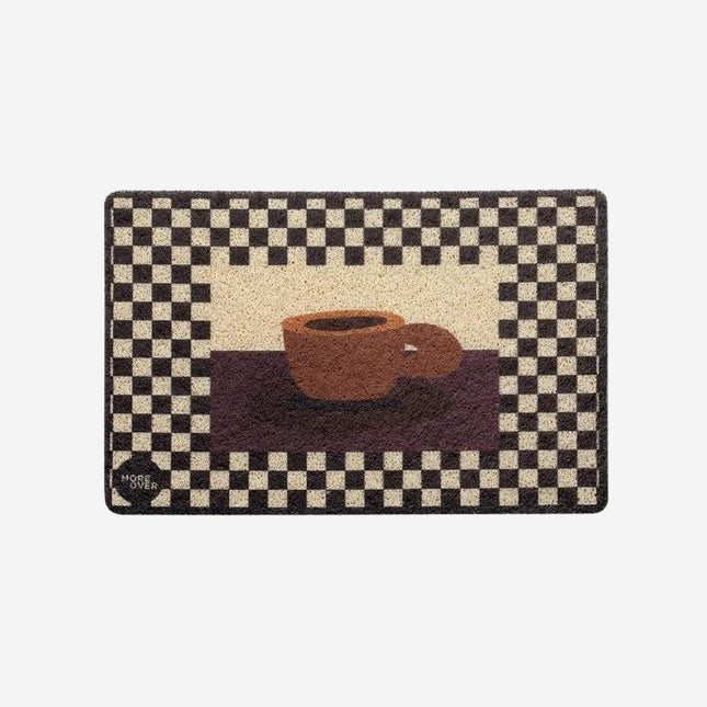 Schicke Fußmatte mit kariertem Rand