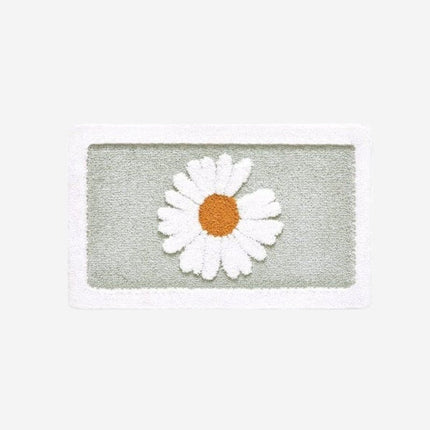 Saugfähige Badematte mit Gänseblümchen-Motiv