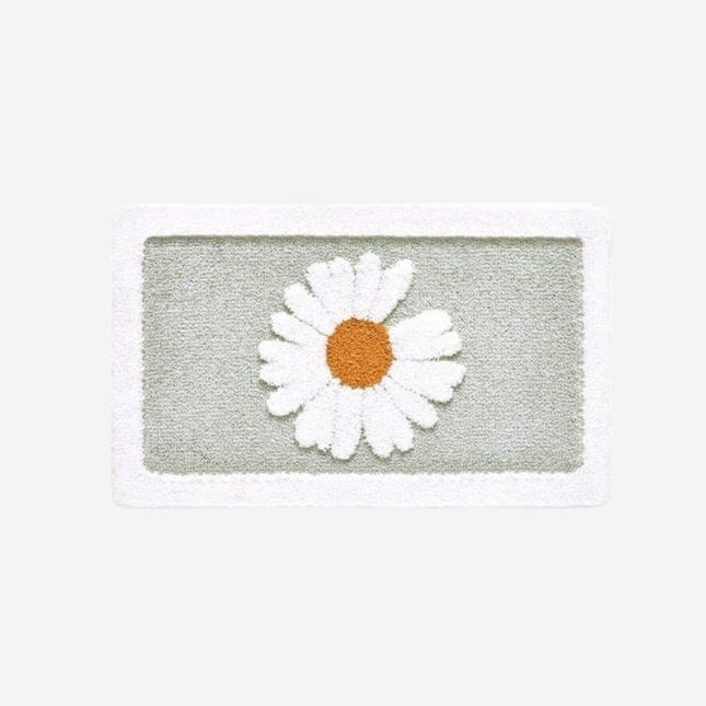 Saugfähige Badematte mit Gänseblümchen-Motiv