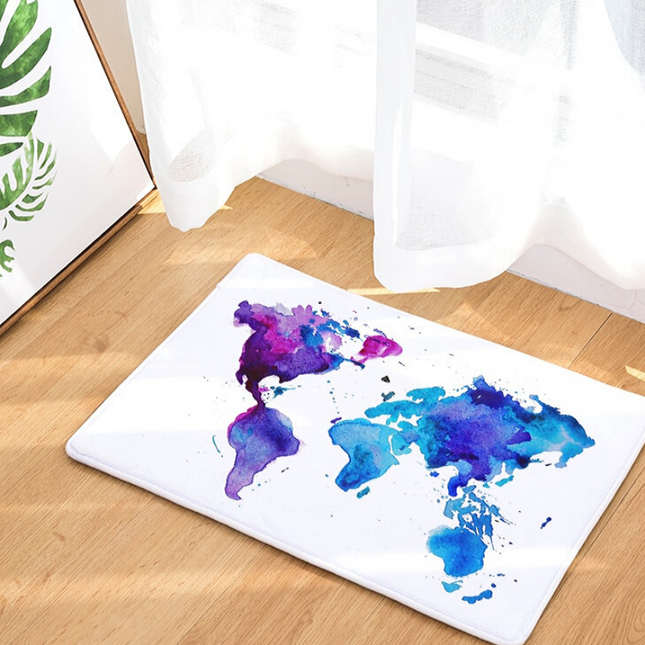Teppich mit modernem Weltkarten Design