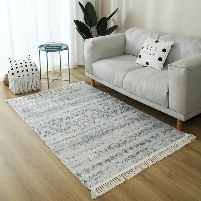 Beiger Teppich im Bohemian Stil