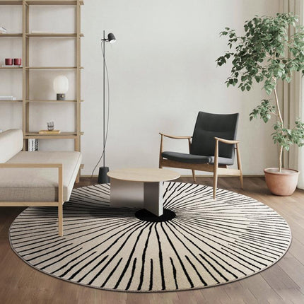Großer runder Wohnzimmer Teppich modern