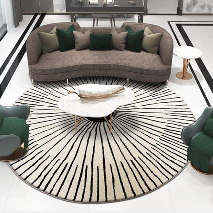 Großer runder Wohnzimmer Teppich modern