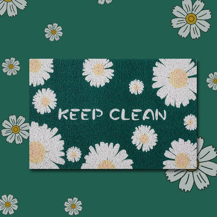 Türmatte 'Keep Clean' mit Gänseblümchen