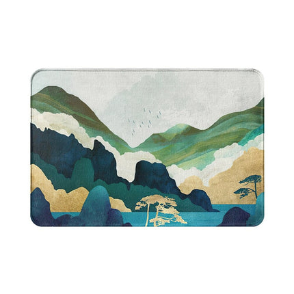 Fußmatte mit abstraktem Bergmotiv Design