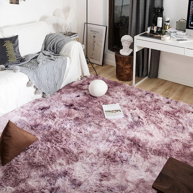 Lila Shaggy Teppich super flauschig weich