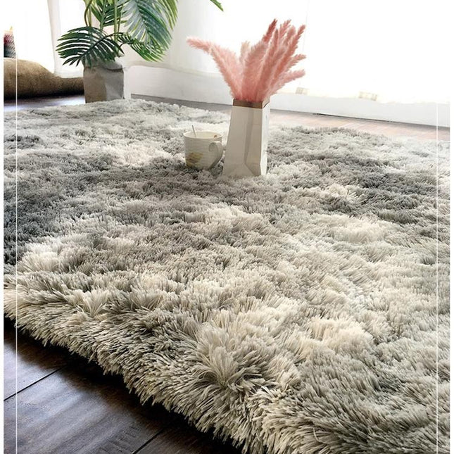 Shaggy Teppich Hellgrau extra flauschig