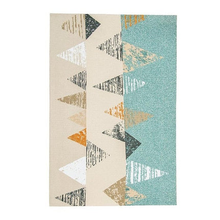 Bunter Skandi-Teppich mit geometrischem Muster