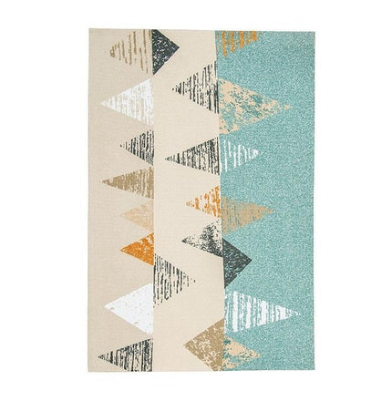 Bunter Skandi-Teppich mit geometrischem Muster