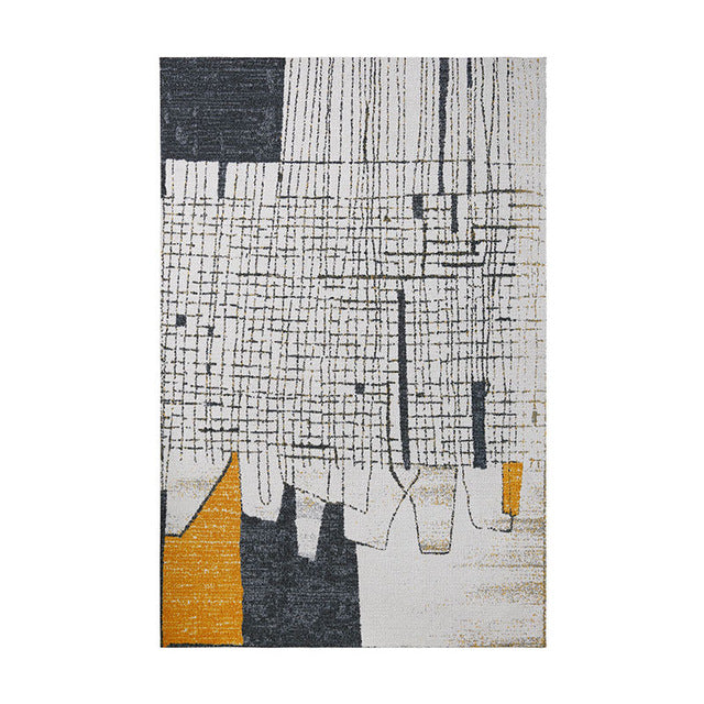 Moderner Skandi-Teppich in Grau abstrakt