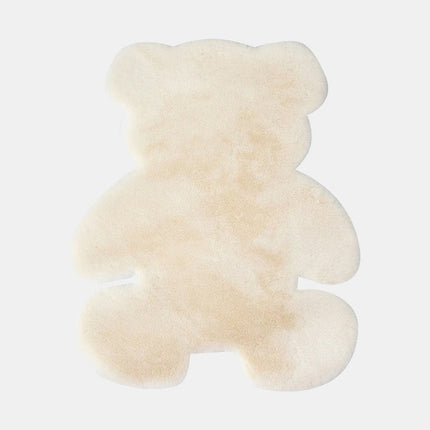 Teddybär Teppich in Fell-Optik Cremeweiß