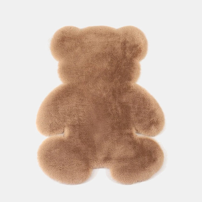 Kinderteppich in Bärenform Farbe Camel