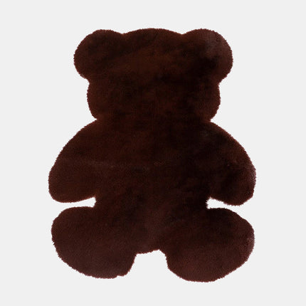Brauner Teppich in Teddybär-Form
