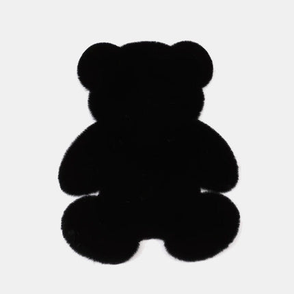 Schwarzer Kinderteppich in Teddybär-Form