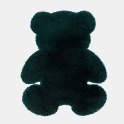 Grüner Teppich in Bärenform Waldgrün