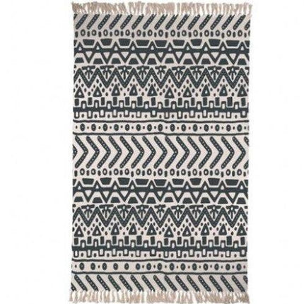 Ethno Teppich mit Fransen im Berberstil