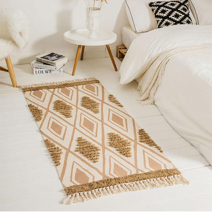 Beiger Berber Teppich Hoch-Tief-Struktur