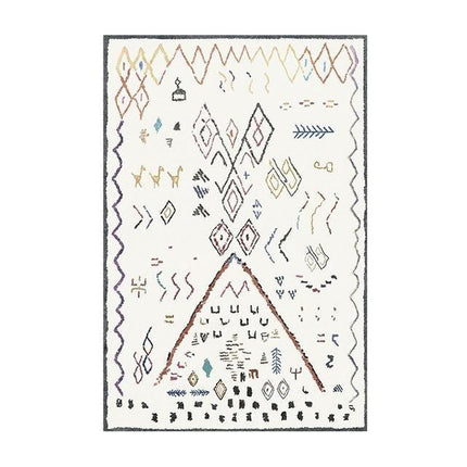 Weißer Berber Teppich Kurzflor Modern