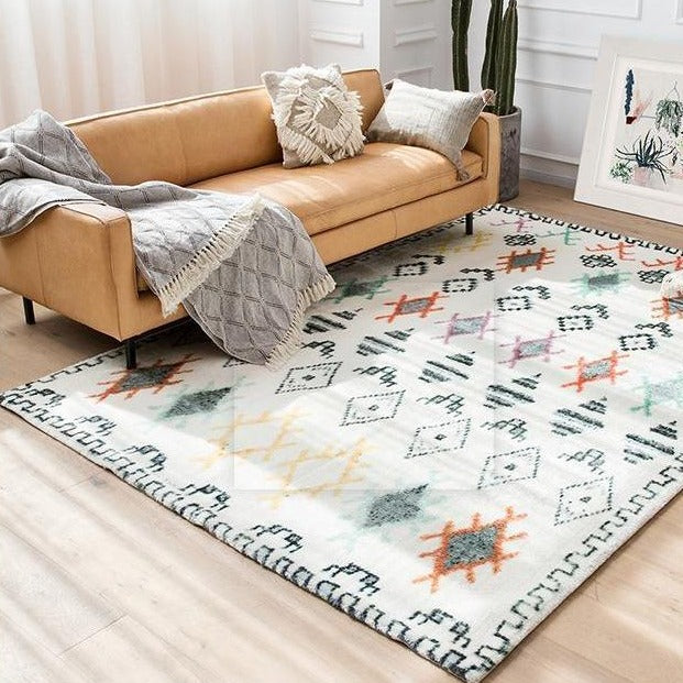 Berber Teppich mit bunten Pastell-Akzenten