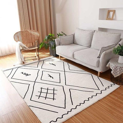 Berber Baumwollteppich in Ecru