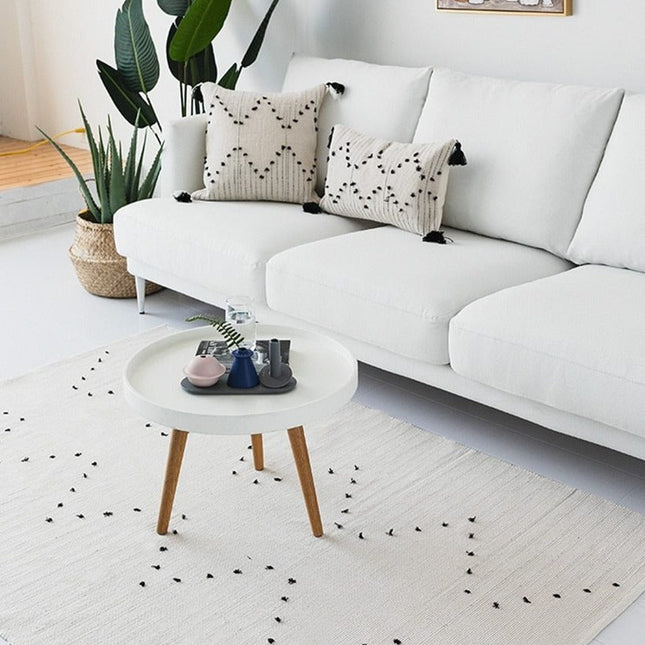 Berber Bettvorleger mit getufteten Details