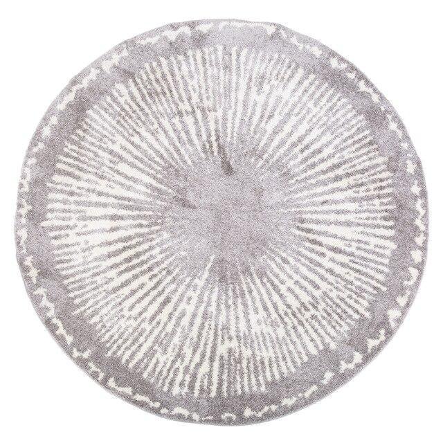 Runder Berber Teppich in Grau