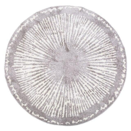 Runder Berber Teppich in Grau