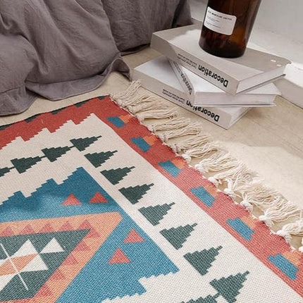 Boho Chic Teppich mit Fransen