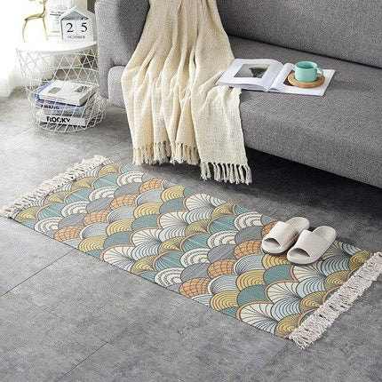 Boho Design Teppich mit Fransen