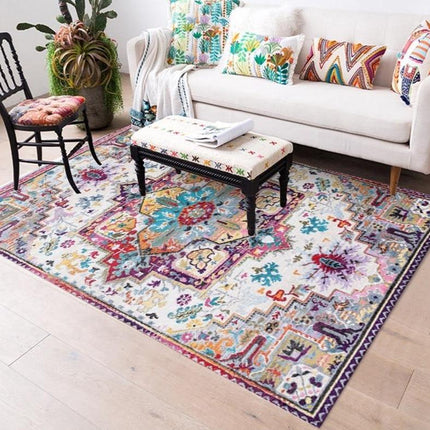 Ethno Teppich im bunten Boho-Design