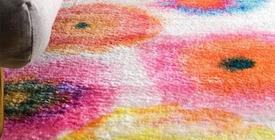 Wohnzimmer Teppich im bunten Boho-Look