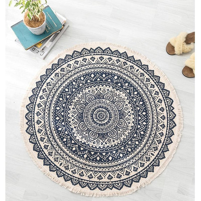 Runder Schlafzimmer Teppich mit Mandala