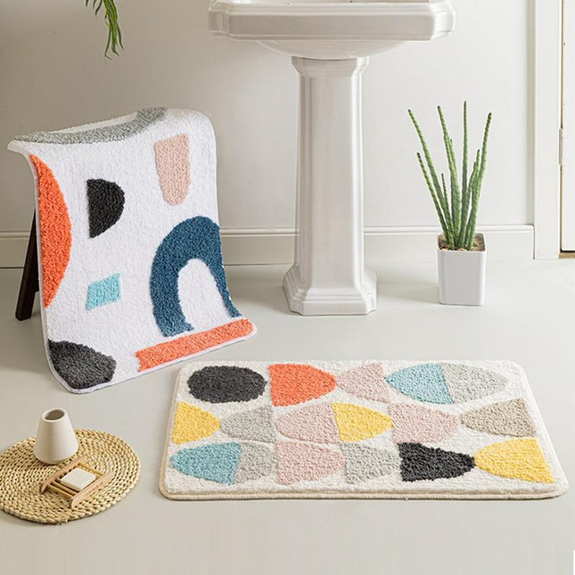 Badematte mit abstraktem Design bunt