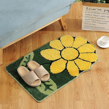 Badematte in Sonnenblumen-Form für Badezimmer