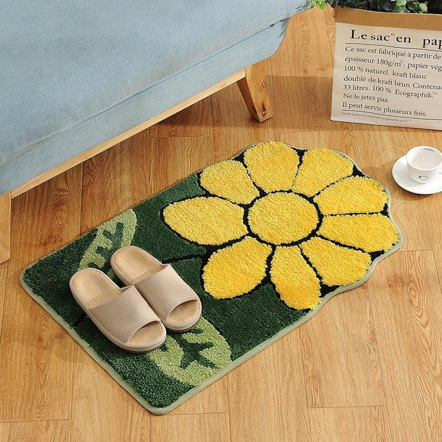 Badematte in Sonnenblumen-Form für Badezimmer