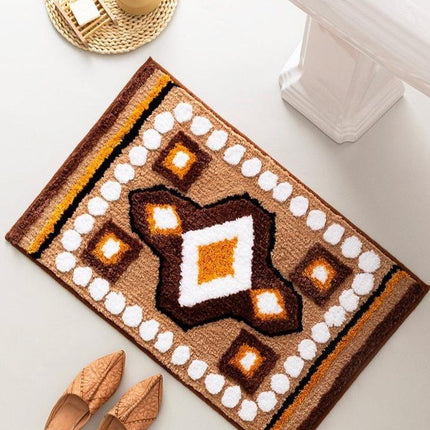 Badematte im marokkanischen Stil braun