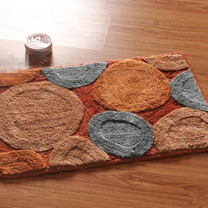 Badematte Braun mit Kieselstein-Muster