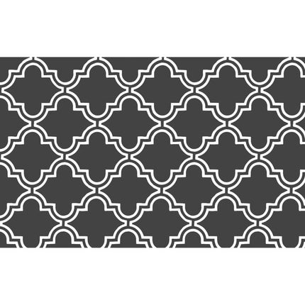 Moderne Küchenmatte mit marokkanischem Gitter