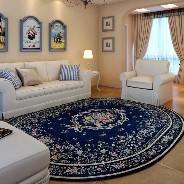 Ovaler Teppich mit afrikanischem Muster