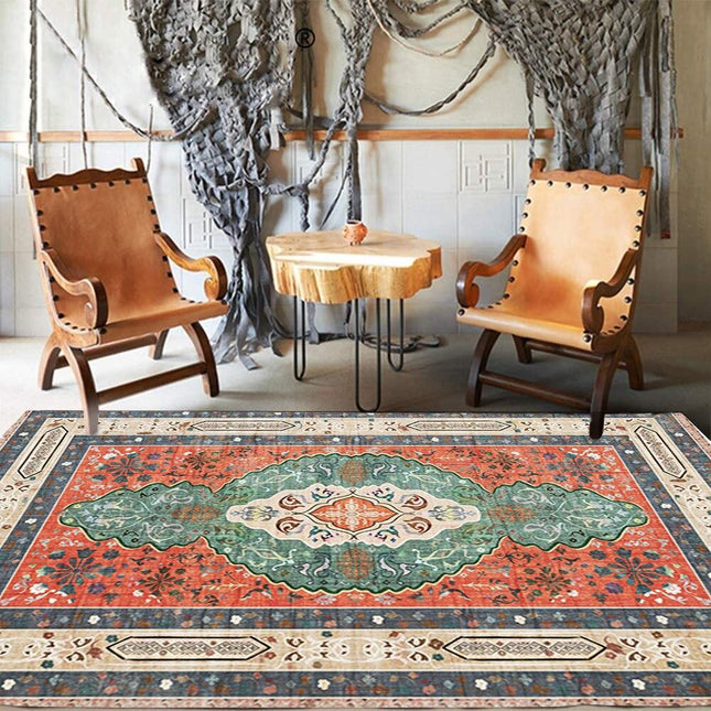 Vintage Teppich Beige mit Ornamenten