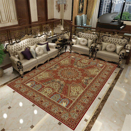 Roter Teppich mit orientalischem Muster