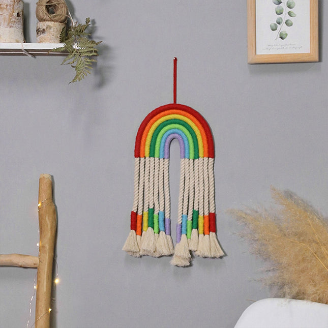Makramee Regenbogen Wandbehang fürs Kinderzimmer