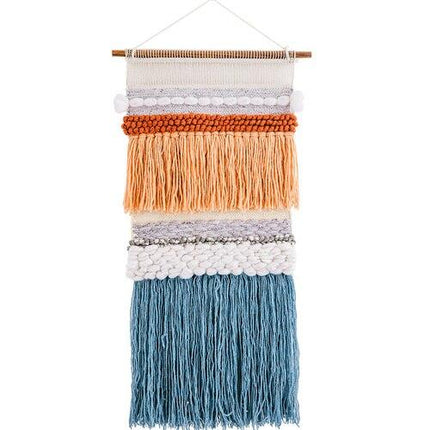Moderner farbenfroher Wandbehang mit Fransen