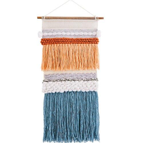 Moderner farbenfroher Wandbehang mit Fransen