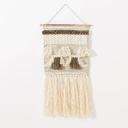 Kleiner gewebter Wandbehang als Deko